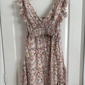 Free People Floral Ruffle Dress